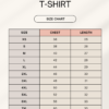 1744980287sizechart.png Heart Classic Crew T-Shirt | Unisex 100% Cotton 180 GSM | Multicolor