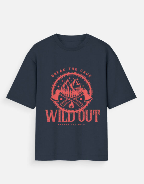 Wild Out Oversized T-Shirt | Unisex 180 GSM Cotton Streetwear Tee | Multicolor