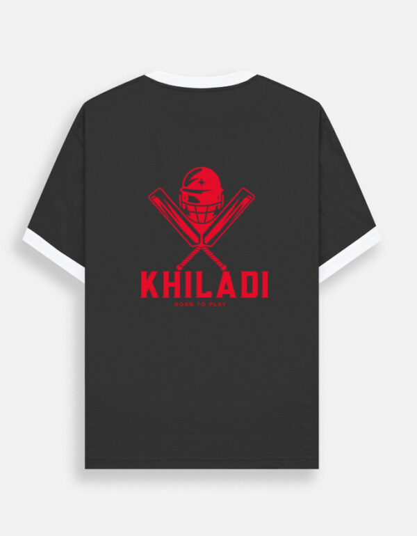 Cricket Lover Graphic Ringer T-Shirt for Men | 180 GSM Cotton | Multicolor