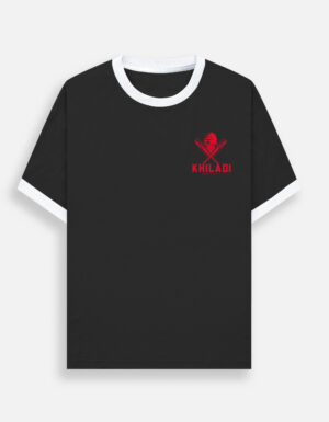 Cricket Lover Graphic Ringer T Shirt for Men 180 GSM Cotton Multicolor Cricket Tee by Goprintee