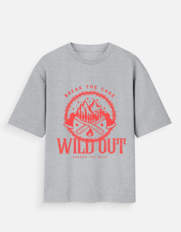 Wild Out Oversized T-Shirt | Unisex 180 GSM Cotton Streetwear Tee | Multicolor
