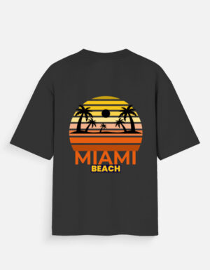 Miami Beach Oversized T-Shirt | 180 GSM Cotton Unisex Tee