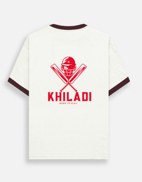 Cricket Lover Graphic Ringer T-Shirt for Men | 180 GSM Cotton | Multicolor