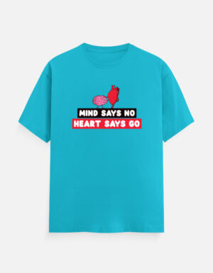 Mind and Heart Quote T Shirt Unisex 180 GSM Cotton Multicolor Graphic T-Shirt by Goprintee