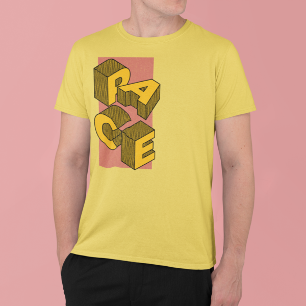 Race Design Classic Crew T-Shirt with racing graphic, unisex 180 GSM cotton