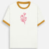 img_1313a00d1552ef.jpg Flower Ringer T-Shirt | Unisex 100% Cotton 180 GSM | Multicolor