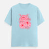 Flower Design Classic Crew T-Shirt | Unisex 180 GSM Cotton Graphic Tee | Multicolor