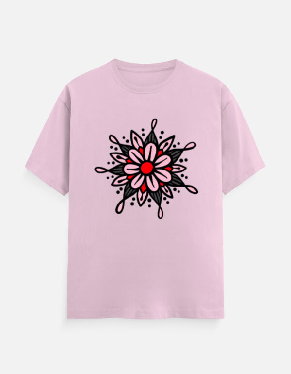 Minimalist Flower Graphic T-Shirt | 180 GSM Cotton | Multicolor