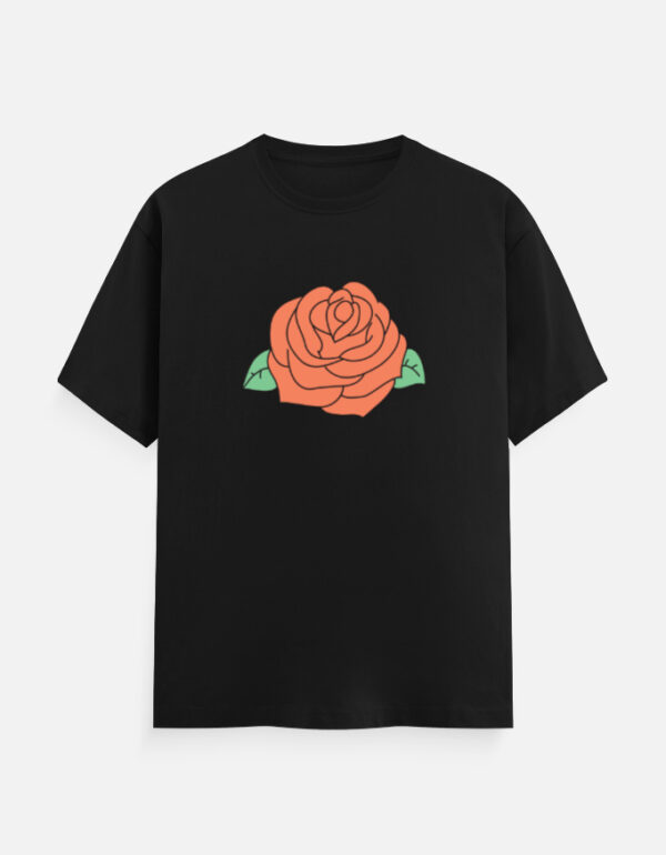 img_c2fa7924e648c3.jpg Minimalist Flower Design T-Shirt | Unisex 100% Cotton 180 GSM
