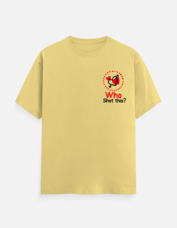Who Shot This Classic Crew T-Shirt with bold statement slogan design