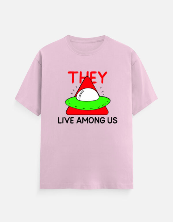 They Live Among Us Classic Crew T-Shirt | Unisex 180 GSM Cotton Graphic Tee  | Multicolor